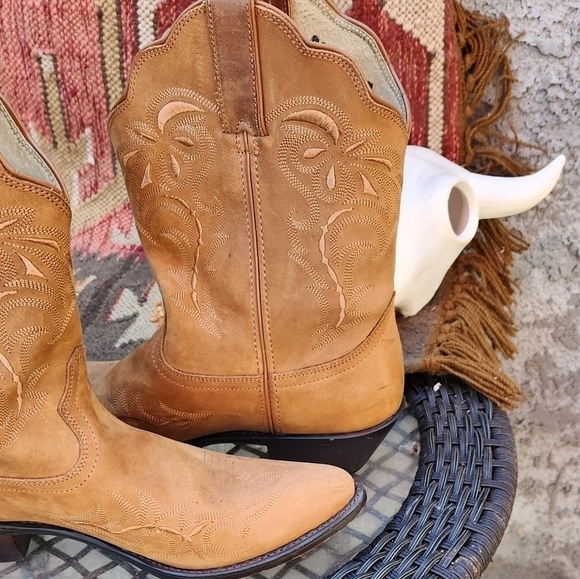 Durango RD822 Brown Leather Embroidered Boho Western Cowboy - Picture 6 of 12